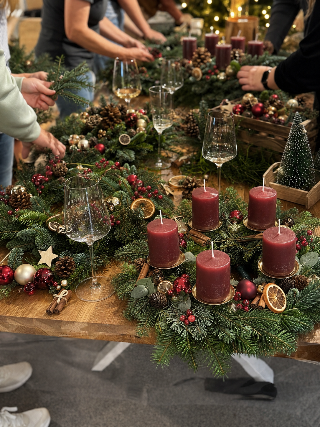 Adventskränze x Weinprobe